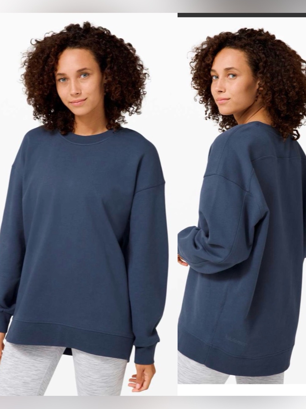 Lululemon perfectly Oversized Crew Navy , size 12